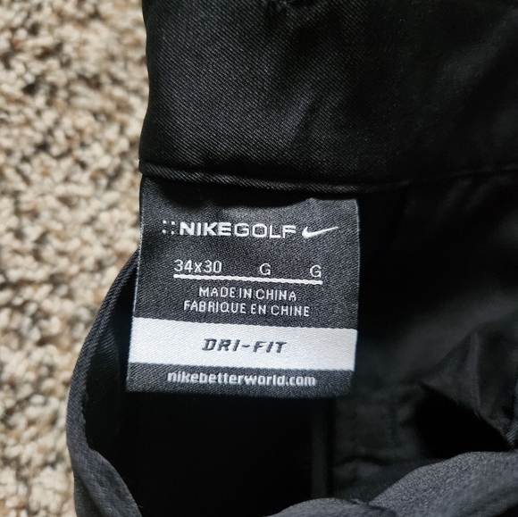 EUC Nike Men's Dri-Fit Standard Fit Golf Pants Black 715806-010 Size 34x30 - Picture 5 of 5